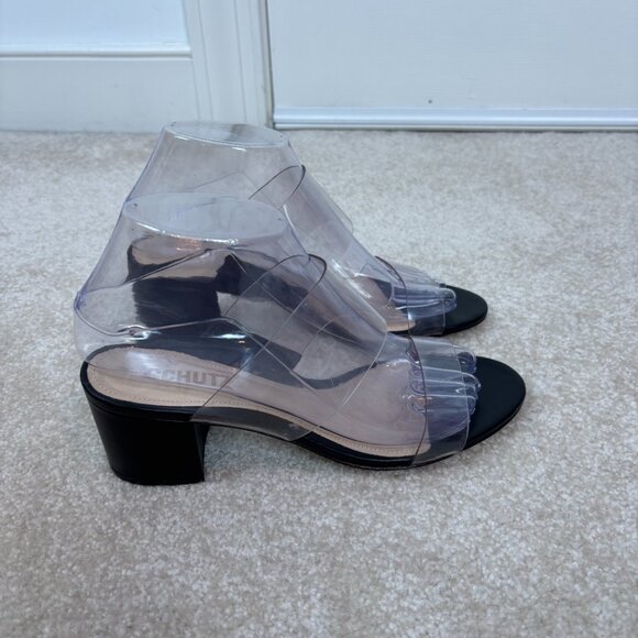 Schutz Victorie Sandal See-Through. Mule‎ Sandal in Black Size 7 New - Picture 6 of 9